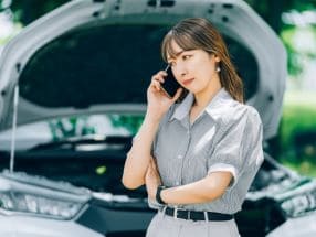 バッテリー上がりで電話